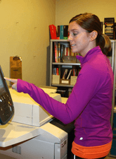 katie at printer