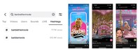 tiktok social media graphic design and video for barbie the movie with ample engagement
