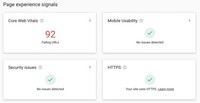 google search page experience signals and core web vitlals