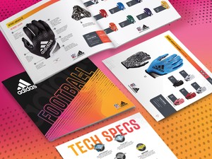 saranac and adidas football catalog graphic design portfolio