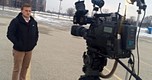 Former TV news reporter Bill Miston in the field