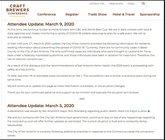 craft brewers conference communication march 9 2020