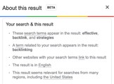 Google About this result - other sites link to this result