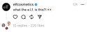 threads post from elf cosmetics showing social media content strategy and tone