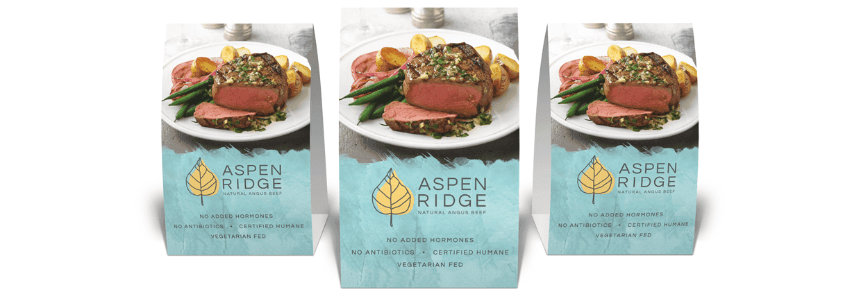 Aspen Ridge table tents by Element